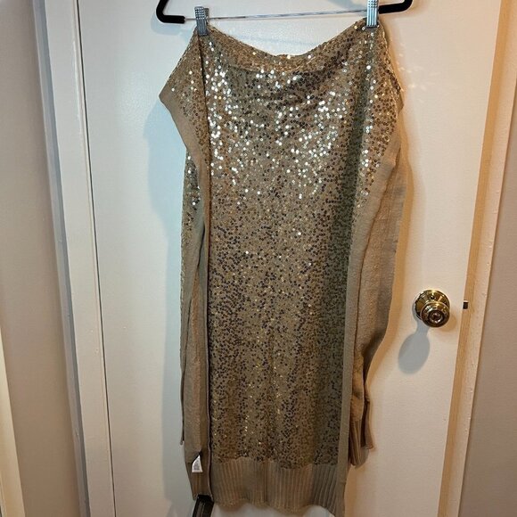 NWT IMAN Gold Global Sequin Chic Wrap - Picture 2 of 9